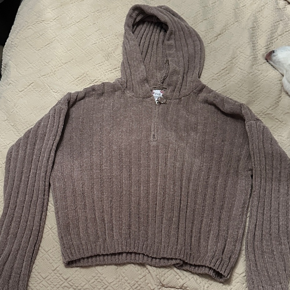 Pink Republic Taupe Hooded Sweater